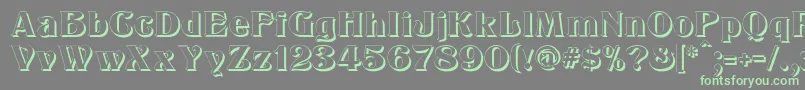 KlarissaShadow Font – Green Fonts on Gray Background