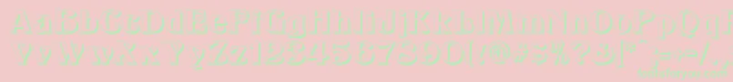 フォントKlarissaShadow – ピンクの背景に緑の文字