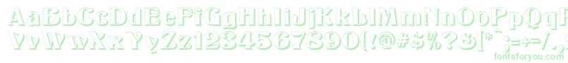 Шрифт KlarissaShadow – зелёные шрифты