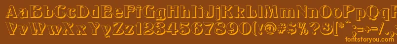 KlarissaShadow Font – Orange Fonts on Brown Background