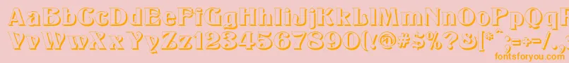 KlarissaShadow Font – Orange Fonts on Pink Background