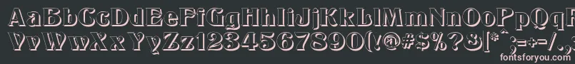 Шрифт KlarissaShadow – розовые шрифты на чёрном фоне