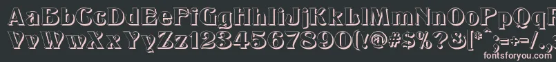 KlarissaShadow Font – Pink Fonts on Black Background