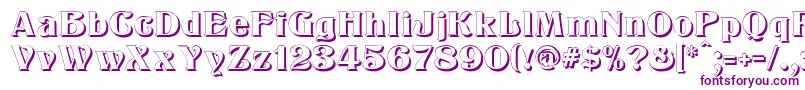 Шрифт KlarissaShadow – фиолетовые шрифты