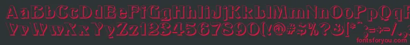 Шрифт KlarissaShadow – красные шрифты на чёрном фоне