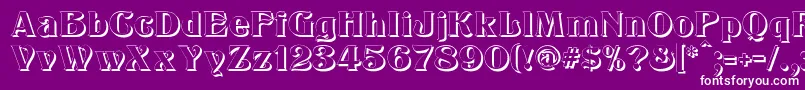 KlarissaShadow Font – White Fonts on Purple Background