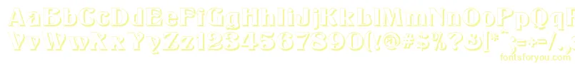 KlarissaShadow-Schriftart – Gelbe Schriften