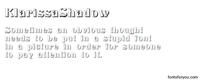 KlarissaShadow-fontti