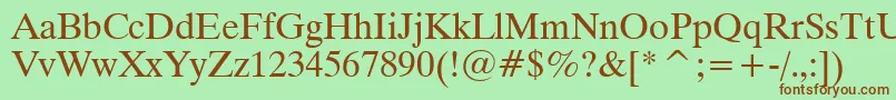 Dutch801RomanBt Font – Brown Fonts on Green Background