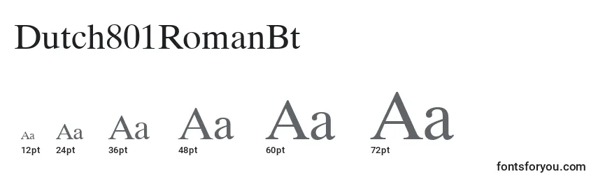 Dutch801RomanBt Font Sizes