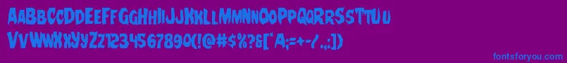 Nightchildecond-Schriftart – Blaue Schriften auf violettem Hintergrund