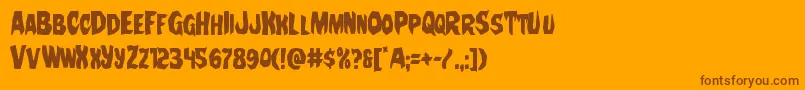 Nightchildecond Font – Brown Fonts on Orange Background