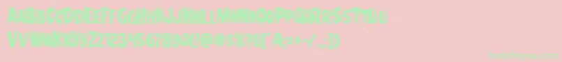 Nightchildecond Font – Green Fonts on Pink Background