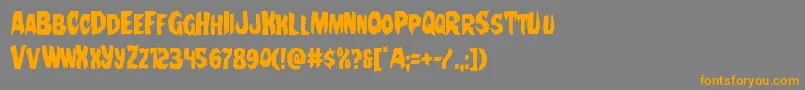 Nightchildecond Font – Orange Fonts on Gray Background