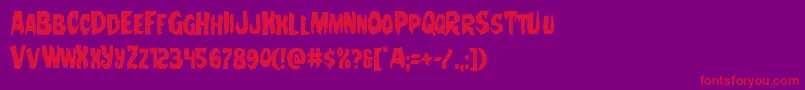 Nightchildecond Font – Red Fonts on Purple Background