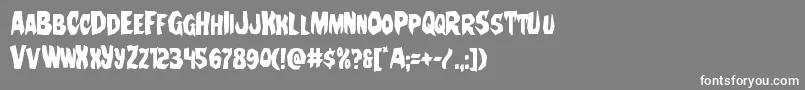 フォントNightchildecond – 灰色の背景に白い文字