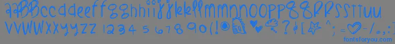 Blacklightning Font – Blue Fonts on Gray Background