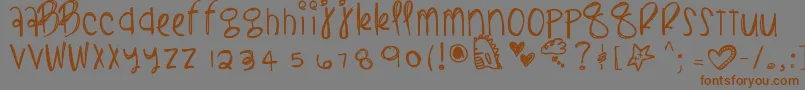 Blacklightning Font – Brown Fonts on Gray Background