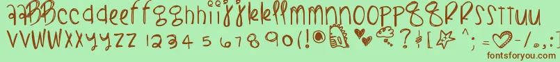 Blacklightning Font – Brown Fonts on Green Background