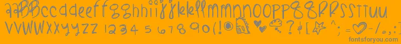 Blacklightning Font – Gray Fonts on Orange Background