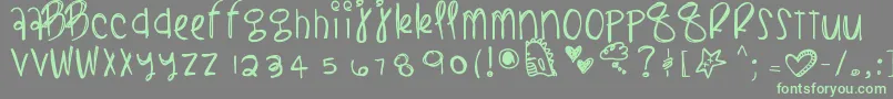 Blacklightning Font – Green Fonts on Gray Background