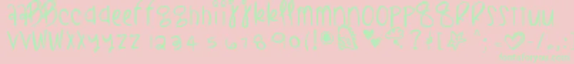 Blacklightning Font – Green Fonts on Pink Background