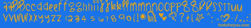 Blacklightning Font – Orange Fonts on Blue Background