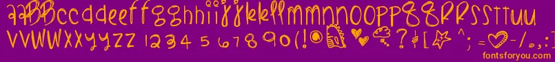 Blacklightning Font – Orange Fonts on Purple Background