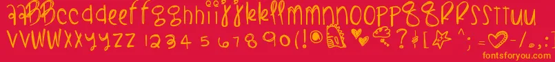 Blacklightning Font – Orange Fonts on Red Background