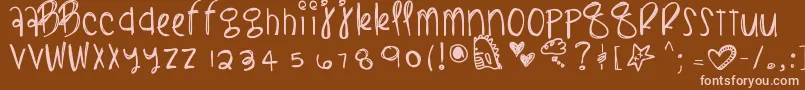Blacklightning Font – Pink Fonts on Brown Background