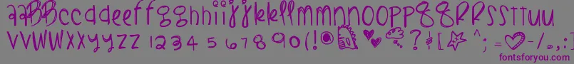 Blacklightning Font – Purple Fonts on Gray Background