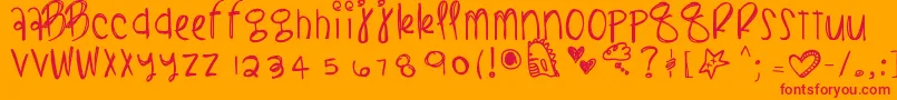 Blacklightning Font – Red Fonts on Orange Background