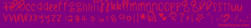 Blacklightning Font – Red Fonts on Purple Background