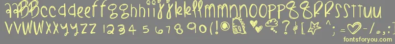 Blacklightning Font – Yellow Fonts on Gray Background