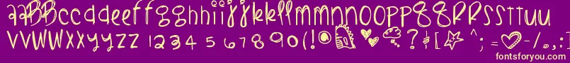 Blacklightning Font – Yellow Fonts on Purple Background