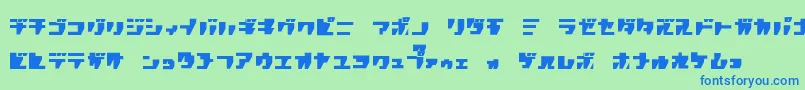 Подробнее о шрифте R.P.G.Katakana Шрифт R.P.G.Katakana – синие шрифты на зелёном фоне