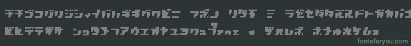 フォントR.P.G.Katakana – 黒い背景に灰色の文字