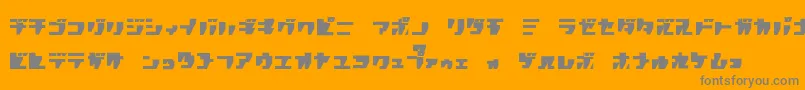 R.P.G.Katakana-Schriftart – Graue Schriften auf orangefarbenem Hintergrund