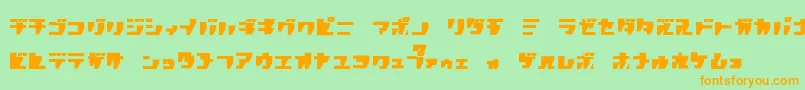 Police R.P.G.Katakana – polices orange sur fond vert