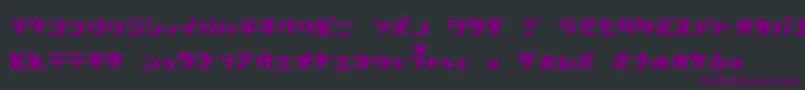 Weitere Informationen zur R.P.G.Katakana-Schriftart R.P.G.Katakana-Schriftart – Violette Schriften auf schwarzem Hintergrund