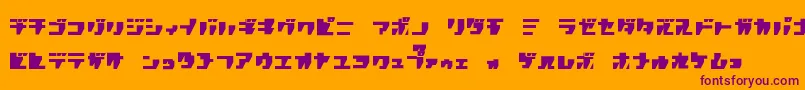 Weitere Informationen zur R.P.G.Katakana-Schriftart R.P.G.Katakana-Schriftart – Violette Schriften auf orangefarbenem Hintergrund