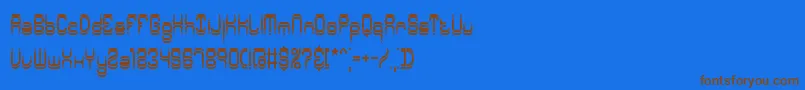 Syntheti Font – Brown Fonts on Blue Background