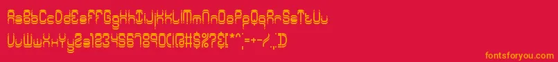 Syntheti Font – Orange Fonts on Red Background