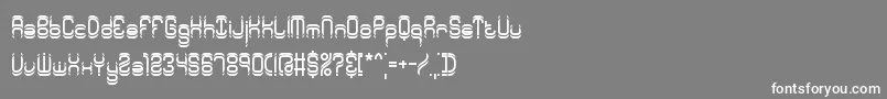 フォントSyntheti – 灰色の背景に白い文字