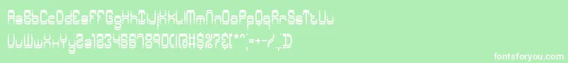 フォントSyntheti – 緑の背景に白い文字