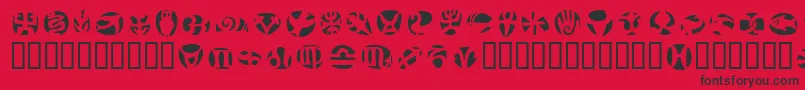 FrutigersymbolsNegativ Font – Black Fonts on Red Background