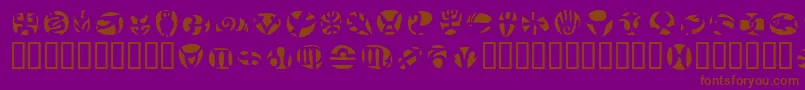 FrutigersymbolsNegativ Font – Brown Fonts on Purple Background