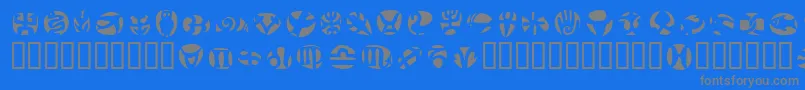 FrutigersymbolsNegativ Font – Gray Fonts on Blue Background