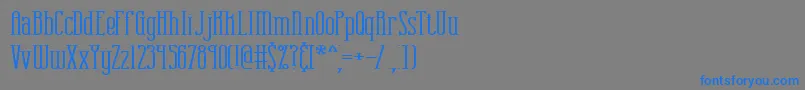 フォントCombustionWideBrk – 灰色の背景に青い文字