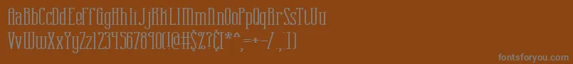 Шрифт CombustionWideBrk – серые шрифты на коричневом фоне